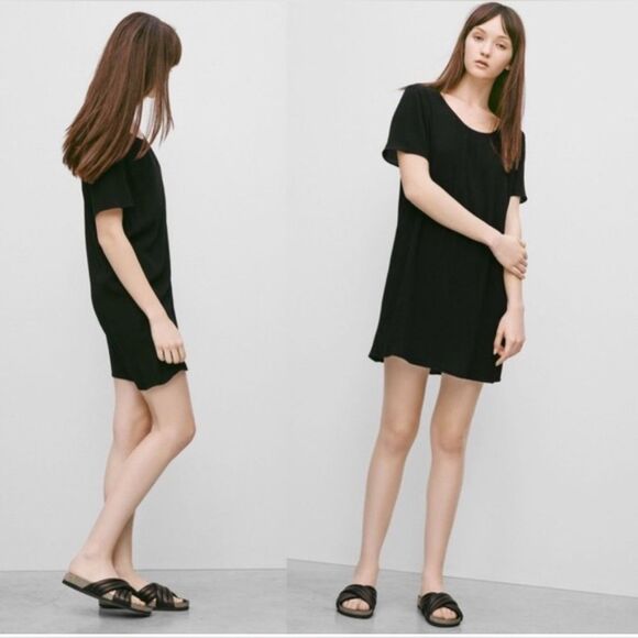 Aritzia Wilfred Free Teigen Shift Mini Shirt Dress in Black size XS - Picture 12 of 12